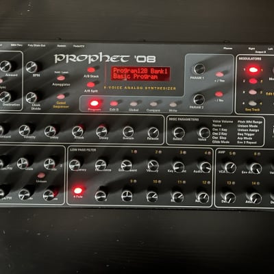 Dave Smith Instruments Prophet 08 PE Desktop 8-Voice Desktop Synthesizer 2012 - 2016 - Black with Wood Sides
