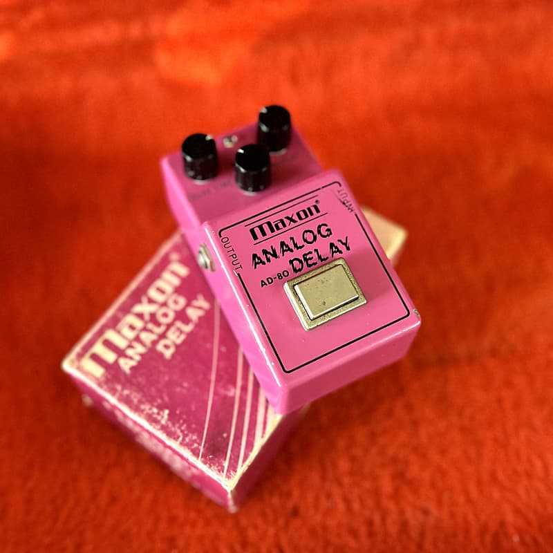 Maxon AD-80 analog delay pedal c 1980 - Pink original vintage MIJ Japan