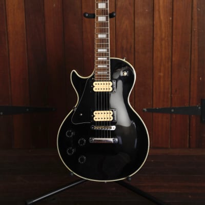 Maya LP Style Ebony Left Handed Vintage Electric Guitar Made in Japan Pre-Owned image 2
