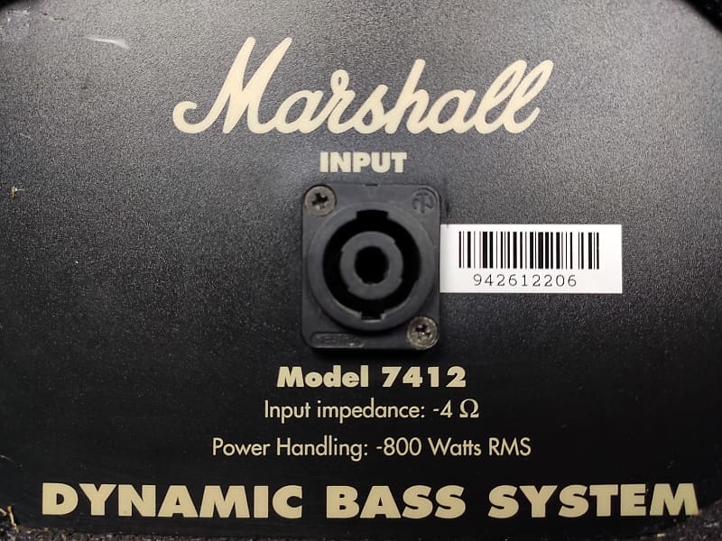 Marshall DBS 7412 4x12 bass cabinet 1994 UK