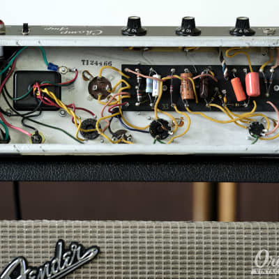 Serviced 1966 Fender Champ Amplifier with circuit diagram image 22