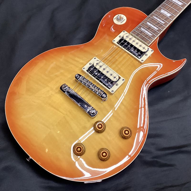 Vintage V100THB ReIssued Electric Guitar Flamed Thru Honeyburst