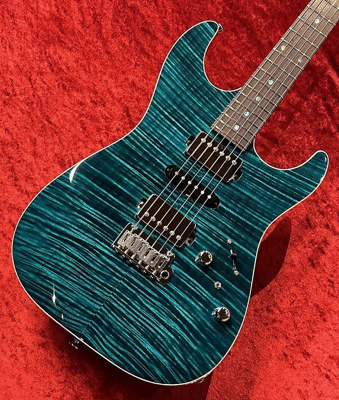 T's Guitars DST-22 "5A Exotic Maple Top / Honduras Mahogany Body" -Teal Green- [GSB019] image 1