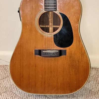 Yamaki Custom Model 125 Dreadnought Acoustic Guitar from the 1970s. Sounds Great, Plays Ok, **Multiple Issues** (Poor Shape) (With Chipboard Case) image 3