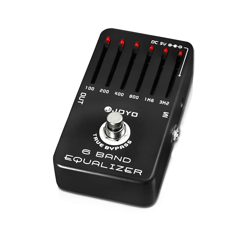 6Band Eq Pedal Electric Guitar Equalizer (100Hz 200Hz 400Hz Reverb