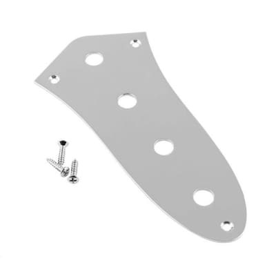 Fender Jazz bass standard control plate chrome + screws 0992057100 image 3