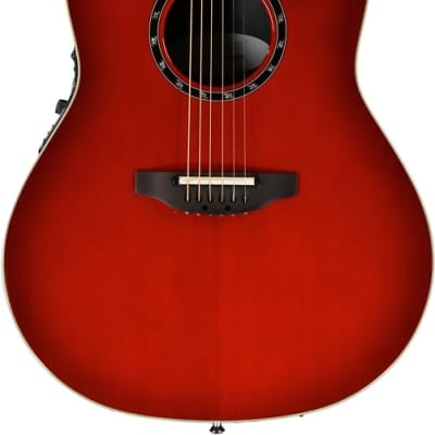 Ovation Timeless Balladeer Deep Contour Acoustic-Electric Guitar - Cherry Cherry Burst for sale