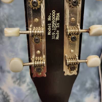 Vintage 1970 Sears and Roebuck by Harmony Atomic Logo Stella 3/4 Student Parlor Guitar New Strings Redburst Original Gigbag image 7