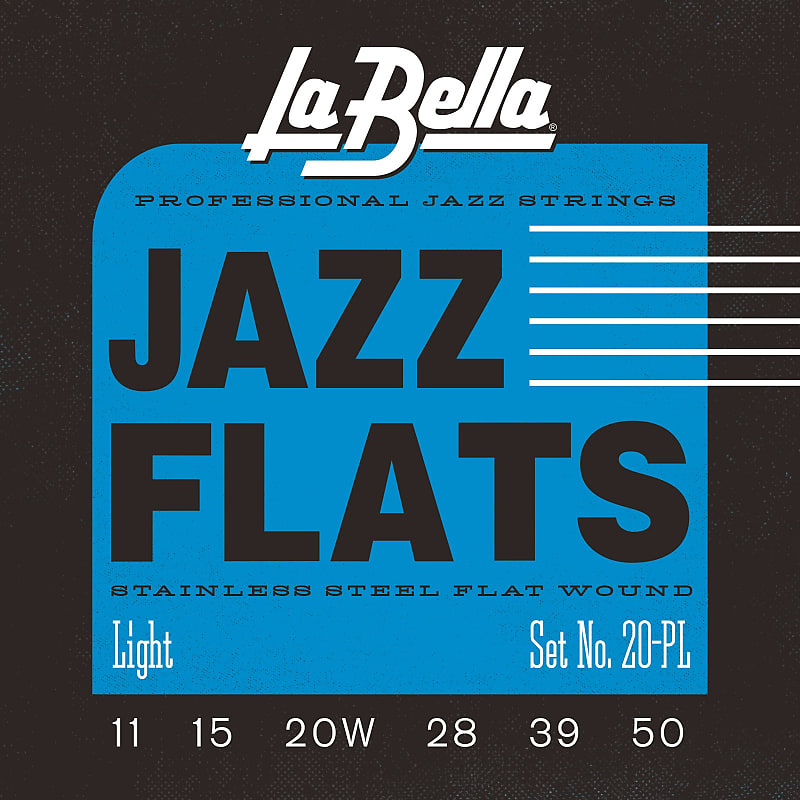 LA BELLA La Bella Jazz Flats | Muta di corde lisce per chitarra jazz 20PL Scalatura: 011-015-020W-028-039-050 image 1