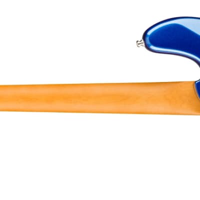 Fender American Ultra Jazz Bass Guitar, Maple Fretboard, Cobra Blue w/ Case image 3