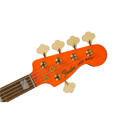 Fender MonoNeon Jazz Bass V, Neon Yellow image 6