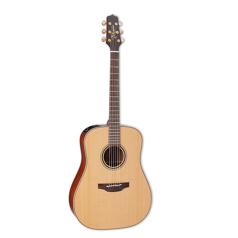 Takamine P3D Dreadnought Acoustic Electric Guitar With Case, Natural Satin image 1