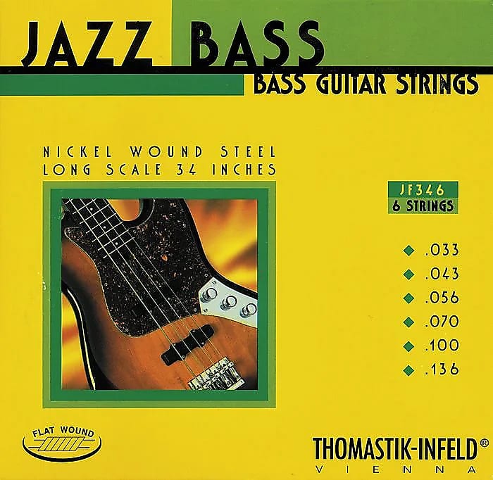 Thomastik-Infeld JF346 Jazz Flat Wound Nickel Roundcore Bass Strings - Medium (.33 - .136) image 1
