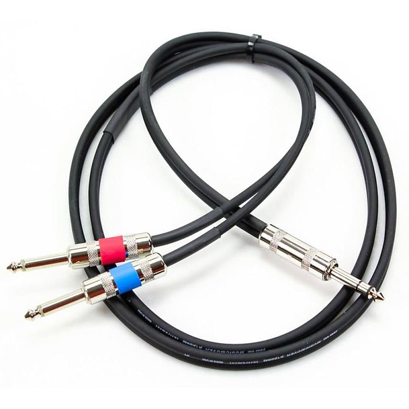 Pro Co Excellines 3foot Insert Y Cable 1/4" TRS to Dual TR Reverb