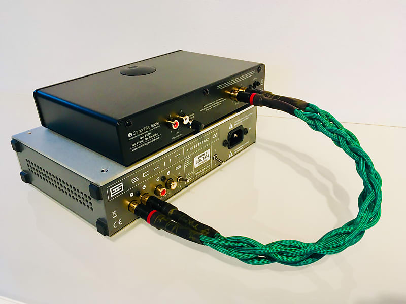 Pinetree Audio Quad-Braid RCA Interconnects 7ft. Green  			