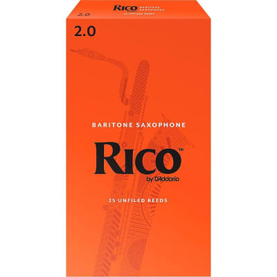 Rico Baritone Saxophone Reeds, Box of 25 Strength 2 image 1