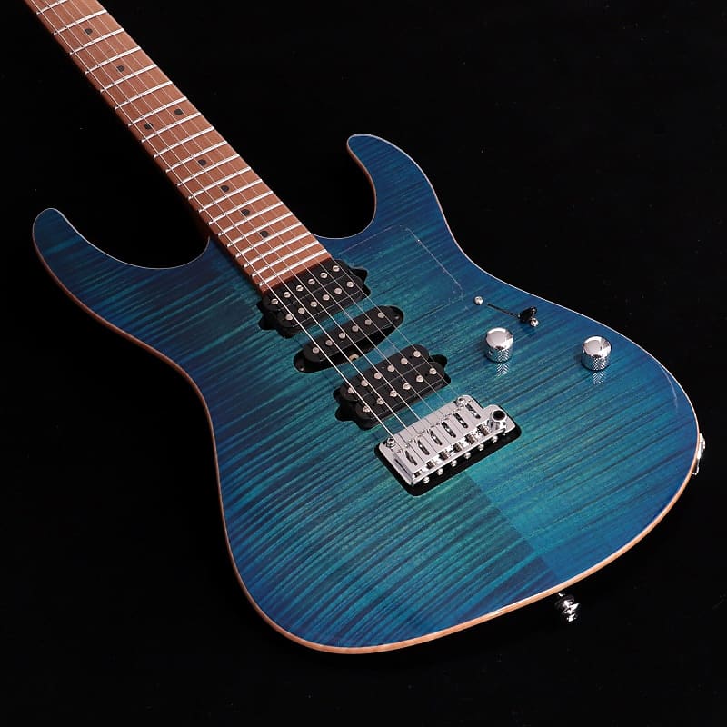 Suhr J Select Modern Plus Roasted Maple Fingerboard Aqua Blue Burst (06/05)  | Reverb Brazil