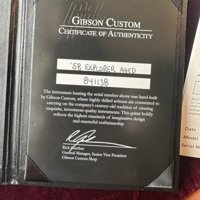 2014 Gibson Custom Shop ‘58 Explorer Factory Aged image 21