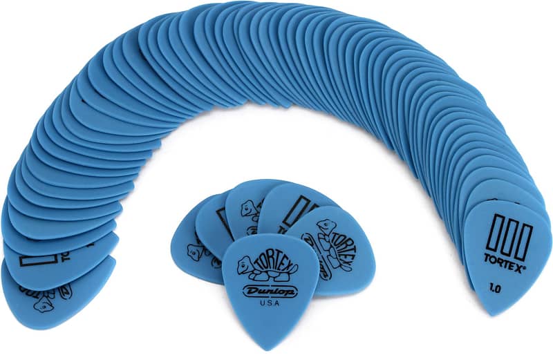 Dunlop Tortex TIII Guitar Picks - 1.00mm Blue (72-pack) image 1
