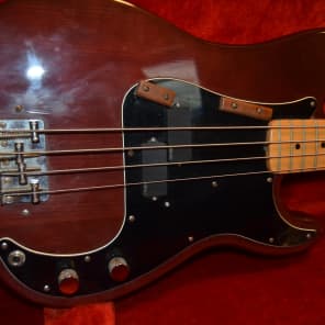 vintage 1970's fender precision bass guitar, has been modded. image 10