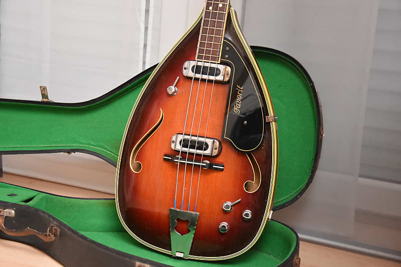 Heinz Seifert Favorit Teardrop – 1950s Migma German Vintage Archtop Semi Hollow Bass Guitar / Gitarre image 1