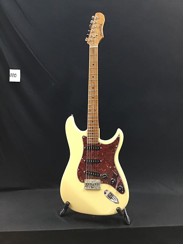 Emerald Bay  custom shop multi-scale electric guitar yellow image 1