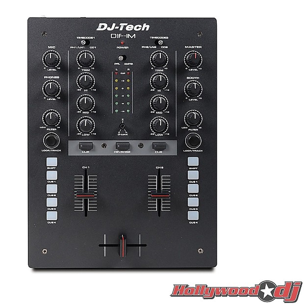 DJ Tech DIF-1M 2 Channel Scratch DJ Mixer with MIDI Control & Mini 