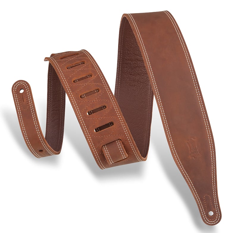 Levy's M17BDS Butter Double Stitch Guitar Strap - 2.5" (Brown) image 1