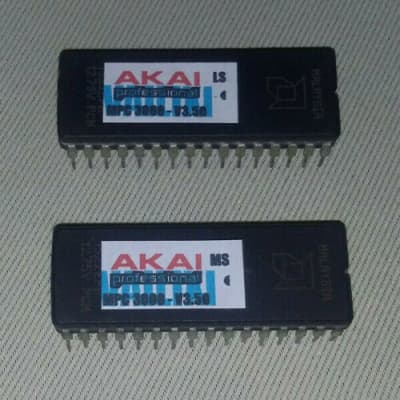 2x EPROMs - Akai MPC 3000 sampler Operating System Vailixi ROM Firmware - v3.50 + bonus sticker AKAI
