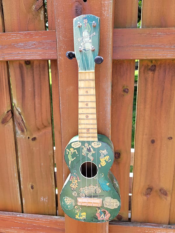 1930's Harmony Harold Teen Ukulele Rare Green Finish Super Cool