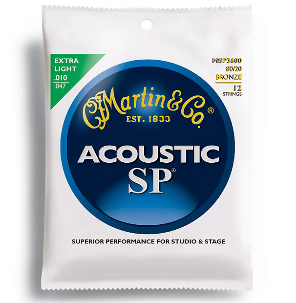Martin MSP-3600 SP 80/20 Bronze Extra Light 12-String Acoustic Strings image 1