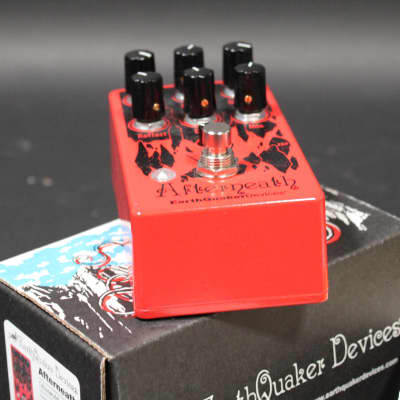 EarthQuaker Devices Afterneath Otherworldly Reverberation Machine V3 Limited Edition 2020 - Present - Candy Apple Red / Black Print image 7