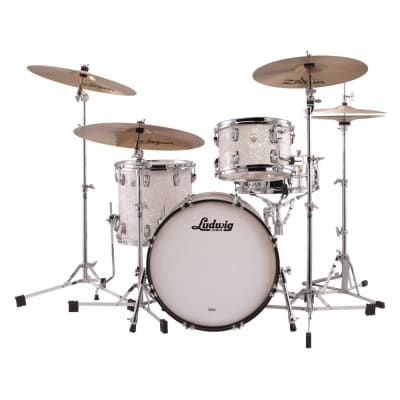 Ludwig Classic Maple Downbeat Drum Set White Marine Pearl image 1