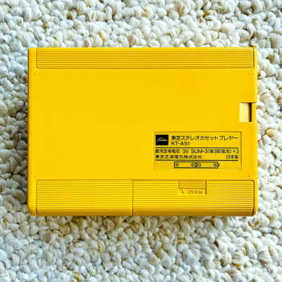 TOSHIBA KT-AS1 Walkman Cassette Player ! Super Rare Candy Yellow ! Motor Running ! image 2