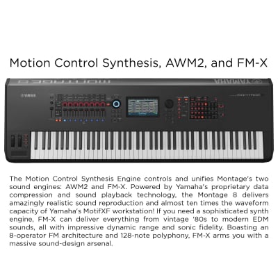 Yamaha Montage8 88-Key Flagship Music Synthesizer Workstation with Heavy Duty Z-Stand, Bench and Flash Drive image 3