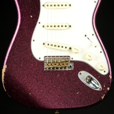 Fender Custom Shop LTD 1965 Stratocaster Relic – Aged Magenta Sparkle image 2