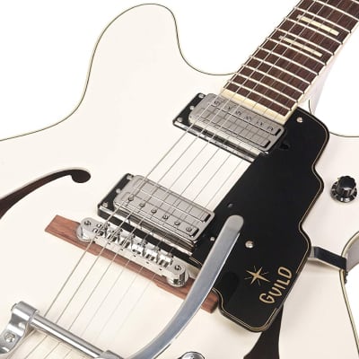 Guild Starfire V, Semi-Hollow Body Electric Guitar with Case (Snowcrest White) image 5