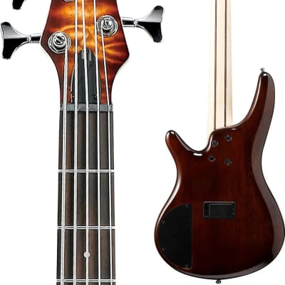 Ibanez SR405EQM SR Standard 5-String Quilted Maple Bass Guitar, Dragon Eye Burst image 3
