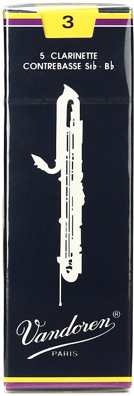 Vandoren CR153 Traditional Contrabass Clarinet Reed - 3.0 (5-pack) image 1