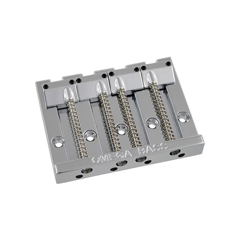 Omega Bass Bridge - Nickel / Unslotted | Reverb