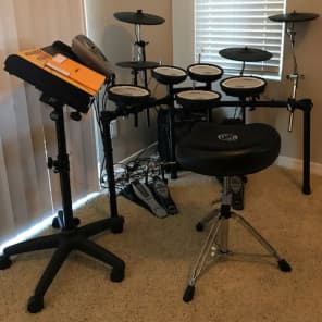 Roland TD-15K Drumset; extra pad & cymbal, pedals,throne, amp  & accessories included,original boxes image 5