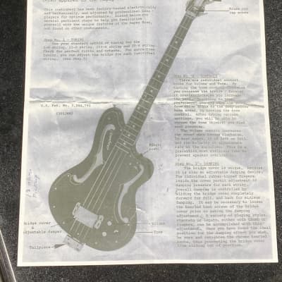 Ampeg AEB-1 Bass 1966 - the 90th Bass made in a factory Black finish & White pickgard from its original NC Sales Rep owner ! image 15