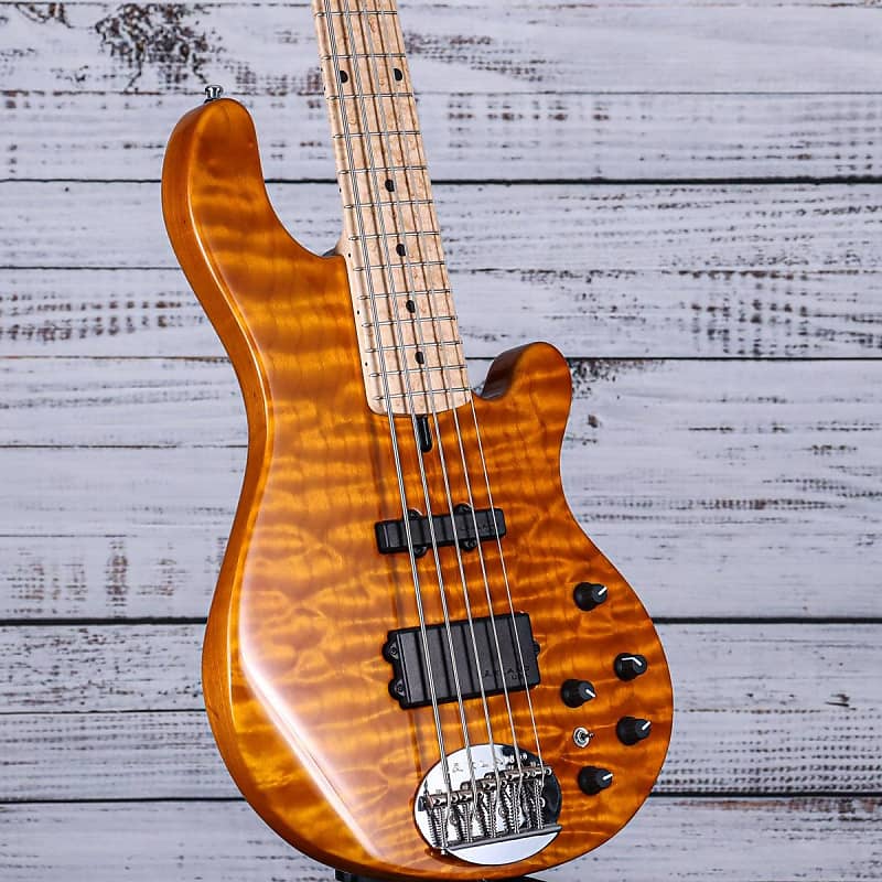 Lakland USA 44-94 Deluxe Quilted Maple Bass Guitar - Tobacco