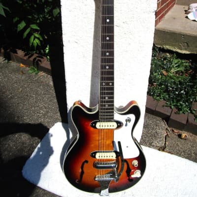 Norma Guitar, 1960's, Japan, 2 Pu's,  Sunburst Finish,  Very Figured Woods image 3