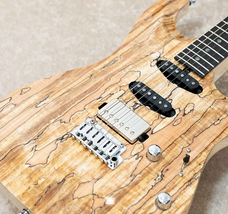T's Guitars DST-Pro 22 Carved Spalted -Natural- 2021 [Made in Japan] image 1