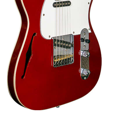 New! G&L Tribute ASAT Classic Semi Hollow 2020 Candy Apple Red Double Bound! image 5