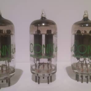 3 used Vintage USA Conn 12au7a ecc82 vacuum tubes TEST GOOD image 1