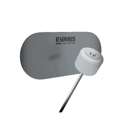 Evans EQPC2 EQ Clear Plastic Kick Drum Head Double Patch image 2