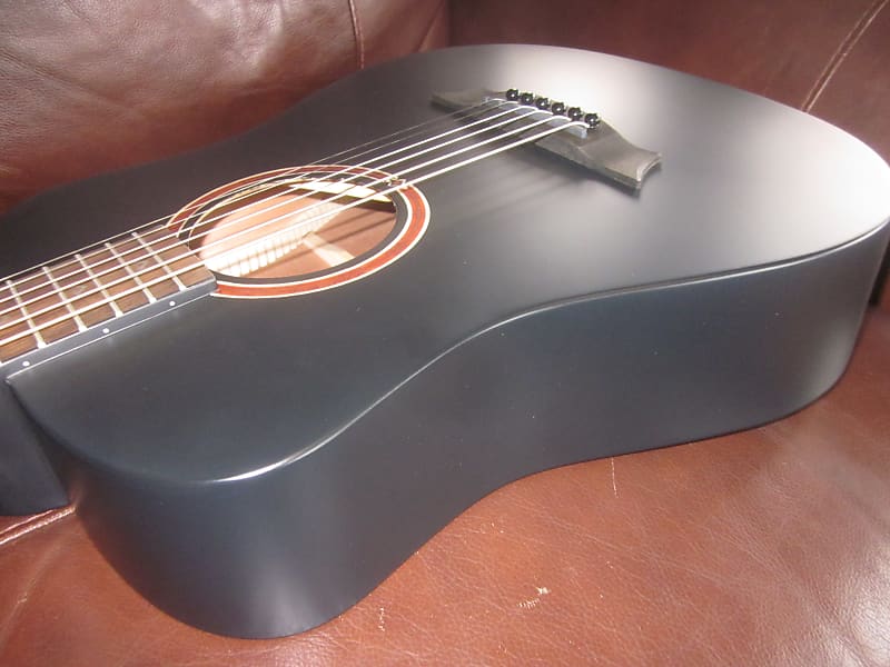 Dean Flight Mahogany Travel Guitar w/ Gig Bag  FLY BKS - Matte Black image 1