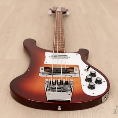 1988 Rickenbacker 4003S Vintage One-Owner Bass Guitar Fireglo w/ Toaster Pickup, Case image 10